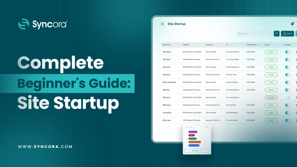 Syncora Training | Site Startup